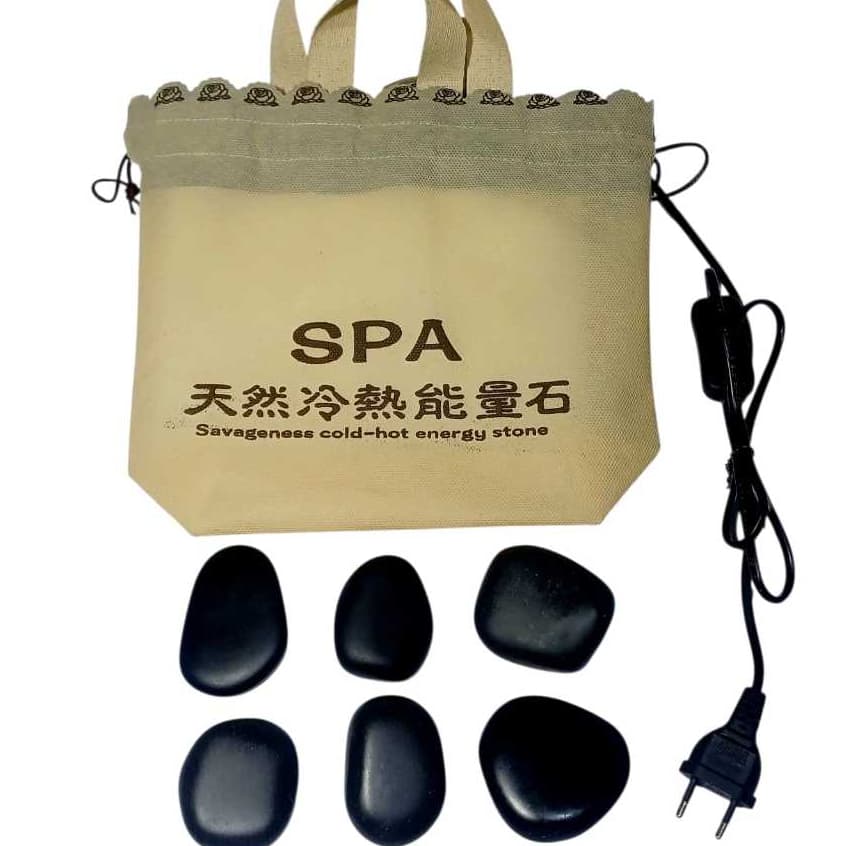 KIT SPA Bolsa Aquecedora com 8 Pedras Vulcânicas Formato Livre Massoterapia