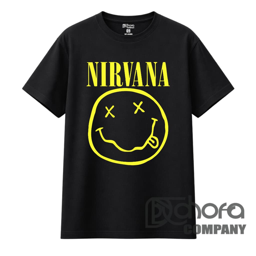 Camiseta Nirvana Smile Carinha x¬x Banda de Rock 100% Algodão Premim