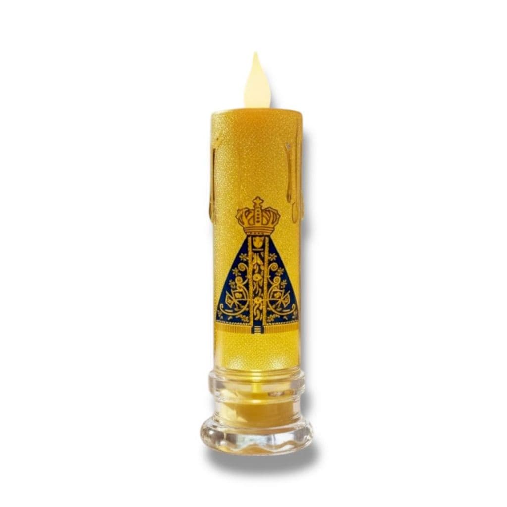 Vela Led Nossa Senhora Aparecida Eletrônica Acrílico + Baterias