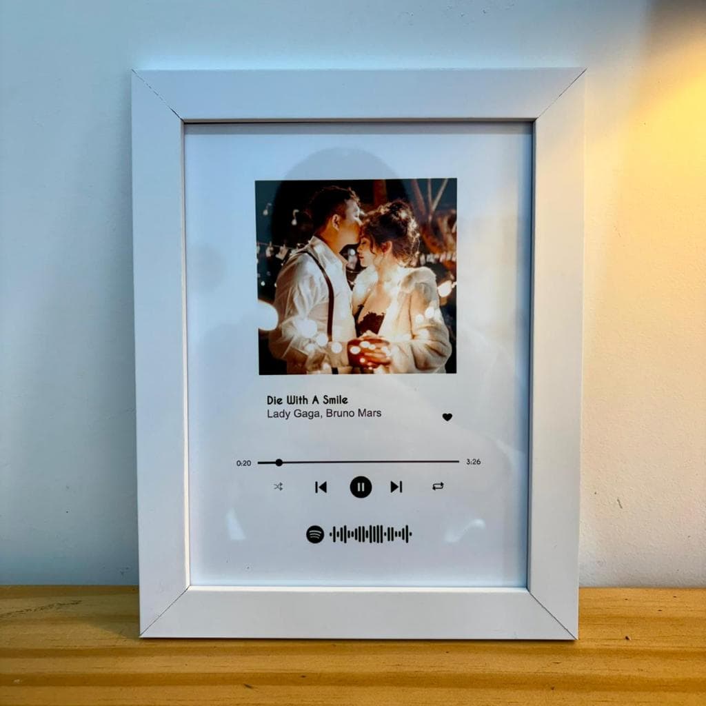 QUADRO DECORATIVO SPOTIFY COM VIDRO 20X15