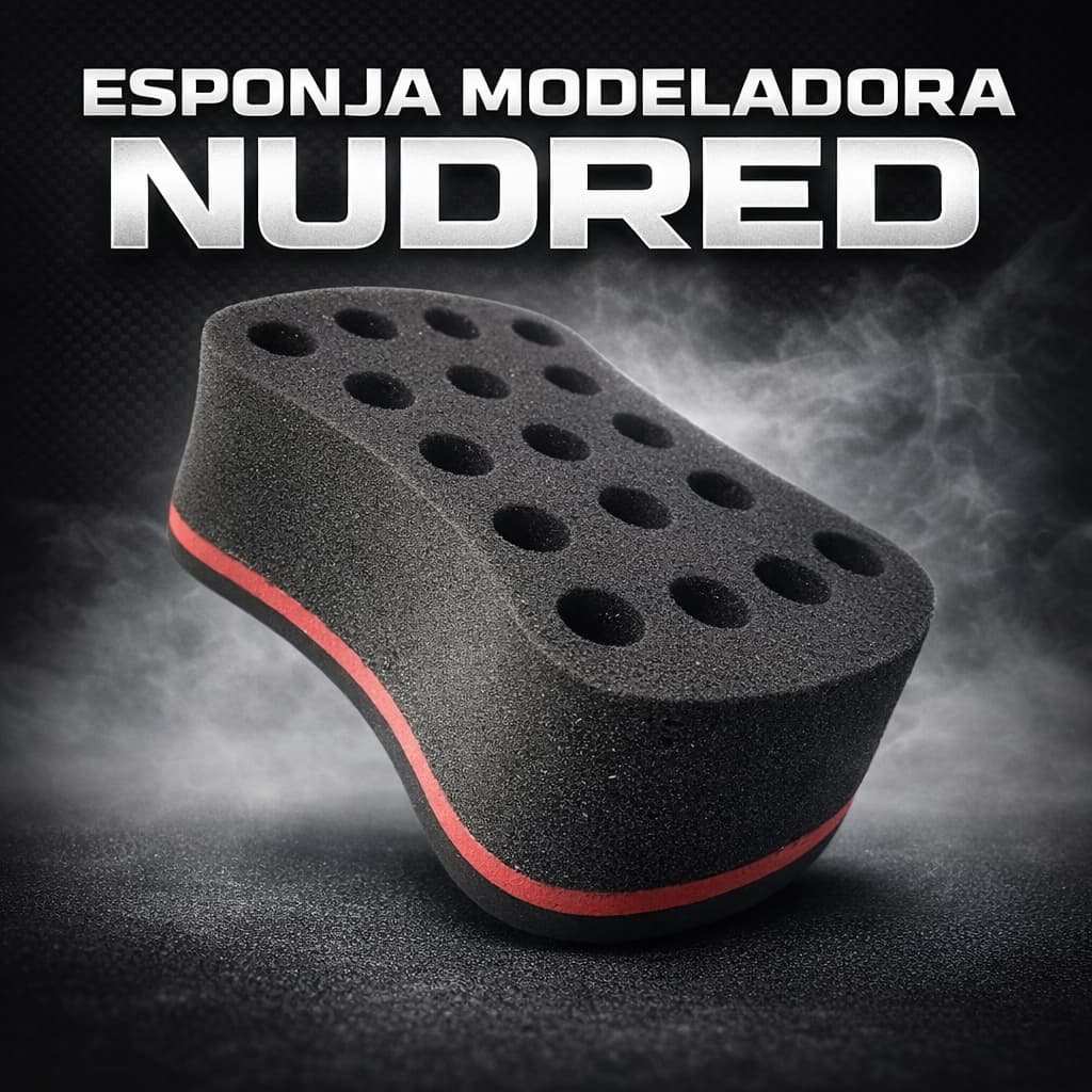 Esponja Modeladora Nudred Anatômica Preta Tamanho M Para Cabelo Afro Waves Dread