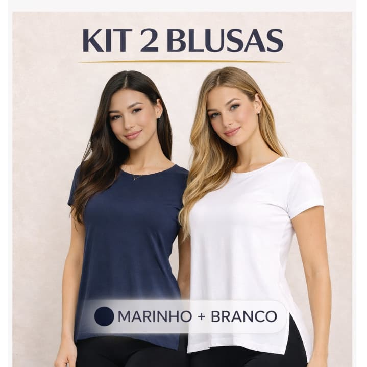 Kit 2 Blusas Feminina Tapa Bumbum Sobre Legging Fitness