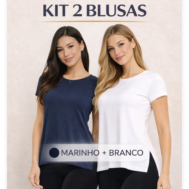 Kit 2 Blusa feminina baby look feminina blusinha feminina casual viscolycra