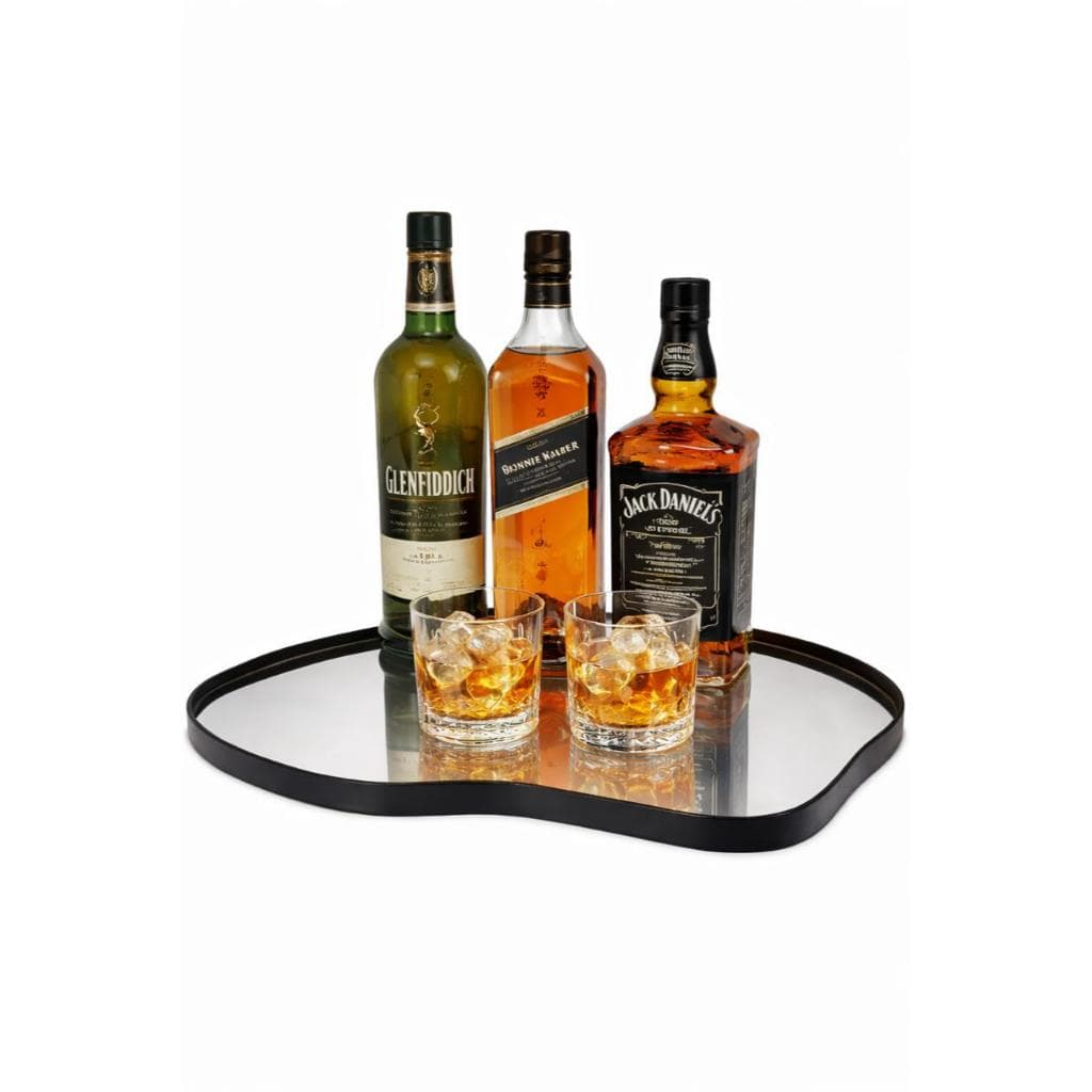 Bandeja Espelhada Decorativa Bebidas Bar Aparador Cantinho Do Café Grande 34x50cm