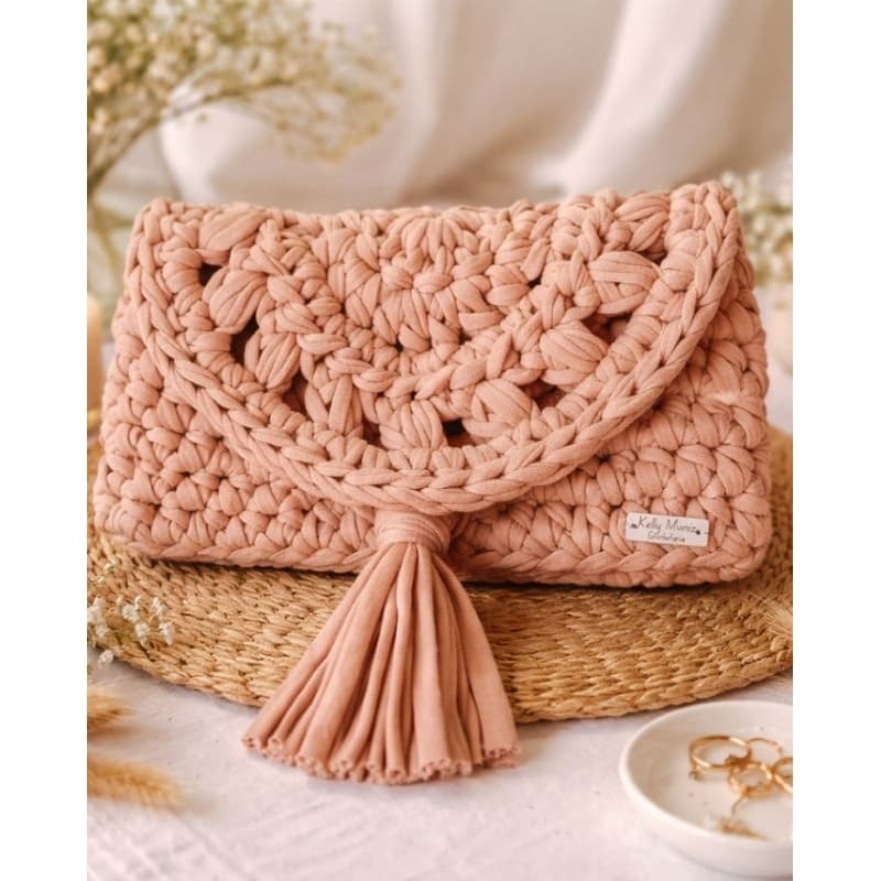 Clutch Crochê/Bolsas/Bolsa Feminina/Bolsa Crochê/Clutch Em Fio De Malha