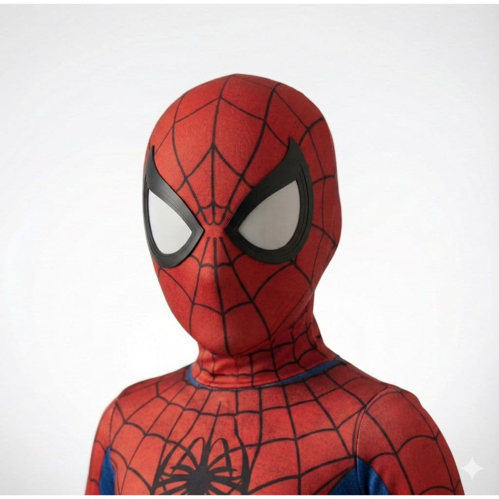 Fantasia Roupa Infantil Homem Aranha Com Mascara De Pano Envio Rápido Festa
