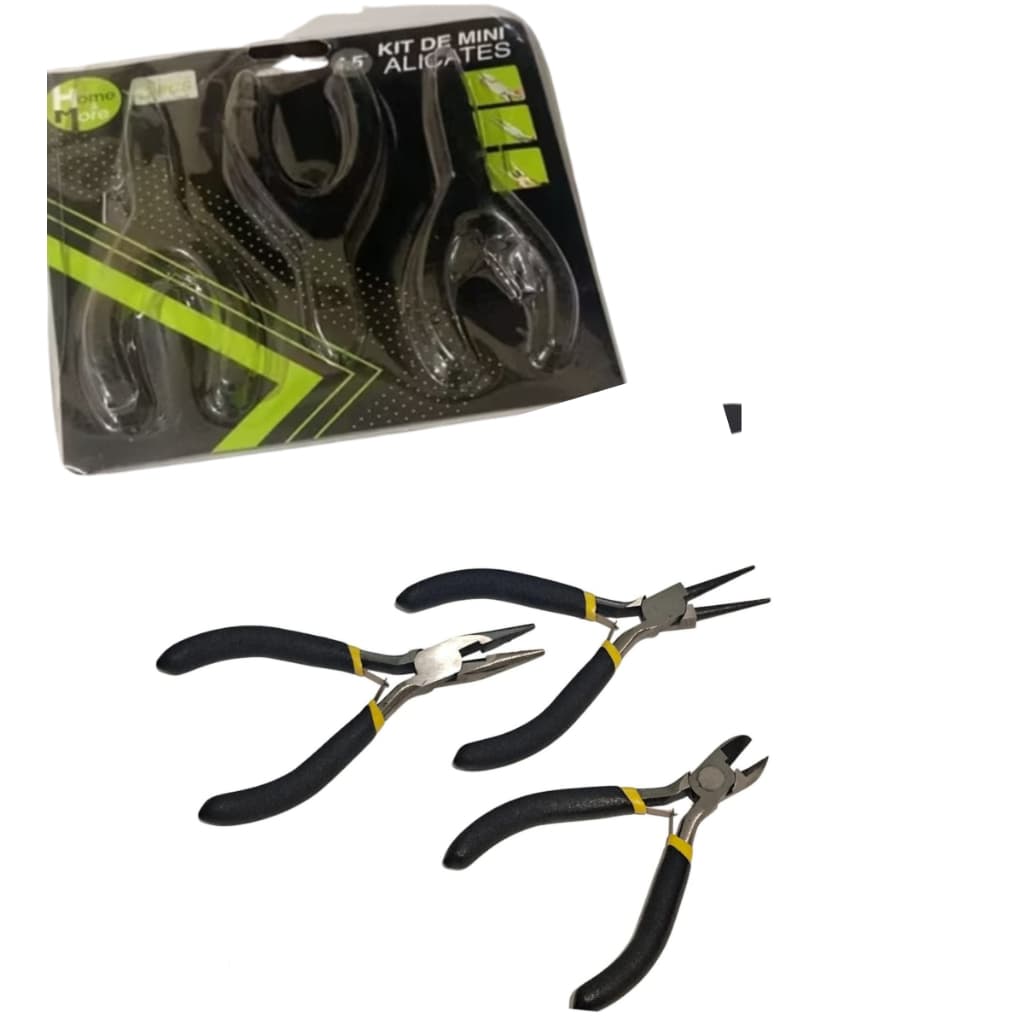 Kit 3 Alicates Universal Bico Corte P/ Artesanato Bijuteria e Elétricos