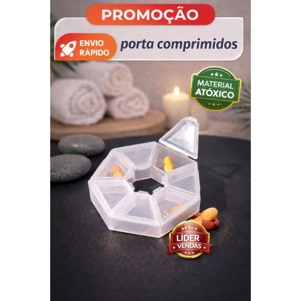 Caixa Porta Comprimido Medicamento Organizador Semana Diário