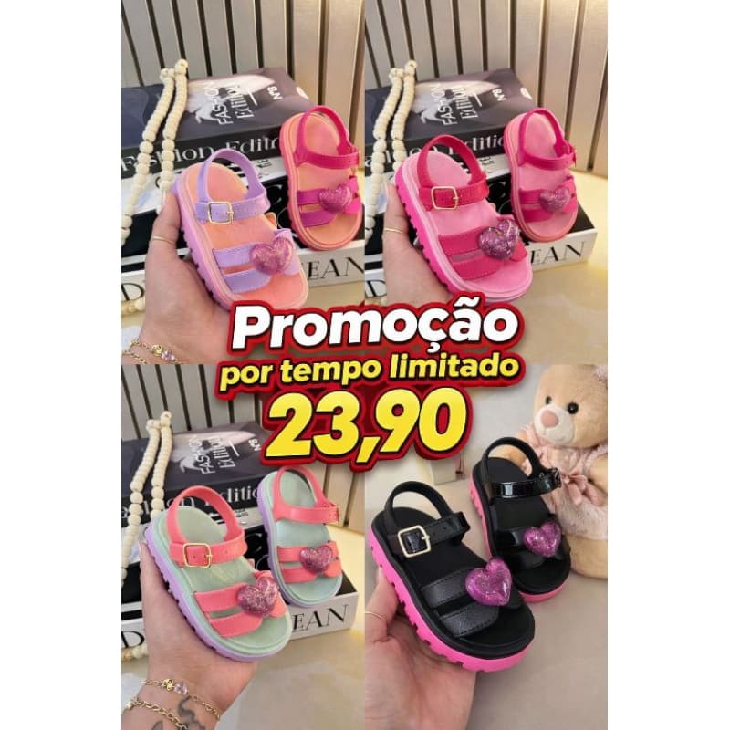 Sandalia Baby Infantil Menina Feminina Casual Confortavel 19 ao 26