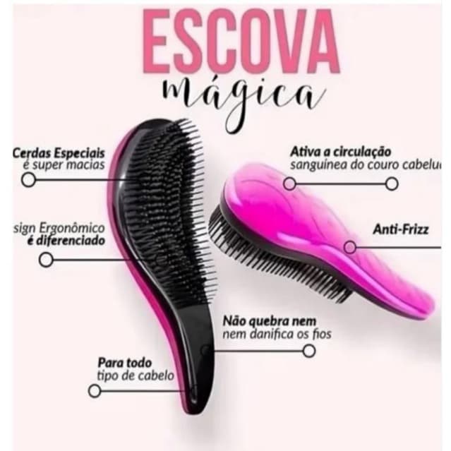 Escova Mágica Desembaraçante – Anti Frizz