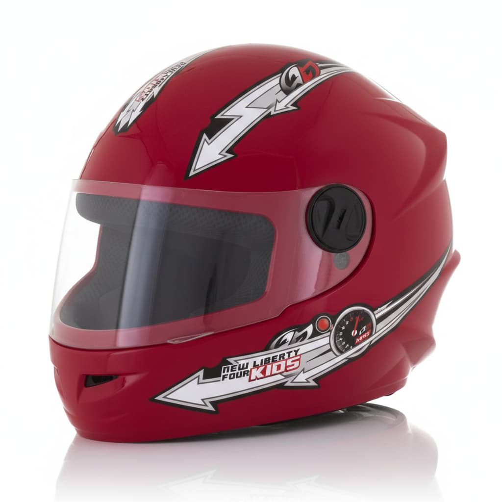 CAPACETE TORK LIBERTY FOUR KIDS CRIANÇA (VERMELHO) (54)