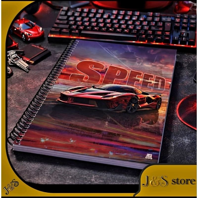 Caderno Universitário Carro vermelho 10 Matérias – 160 folhas