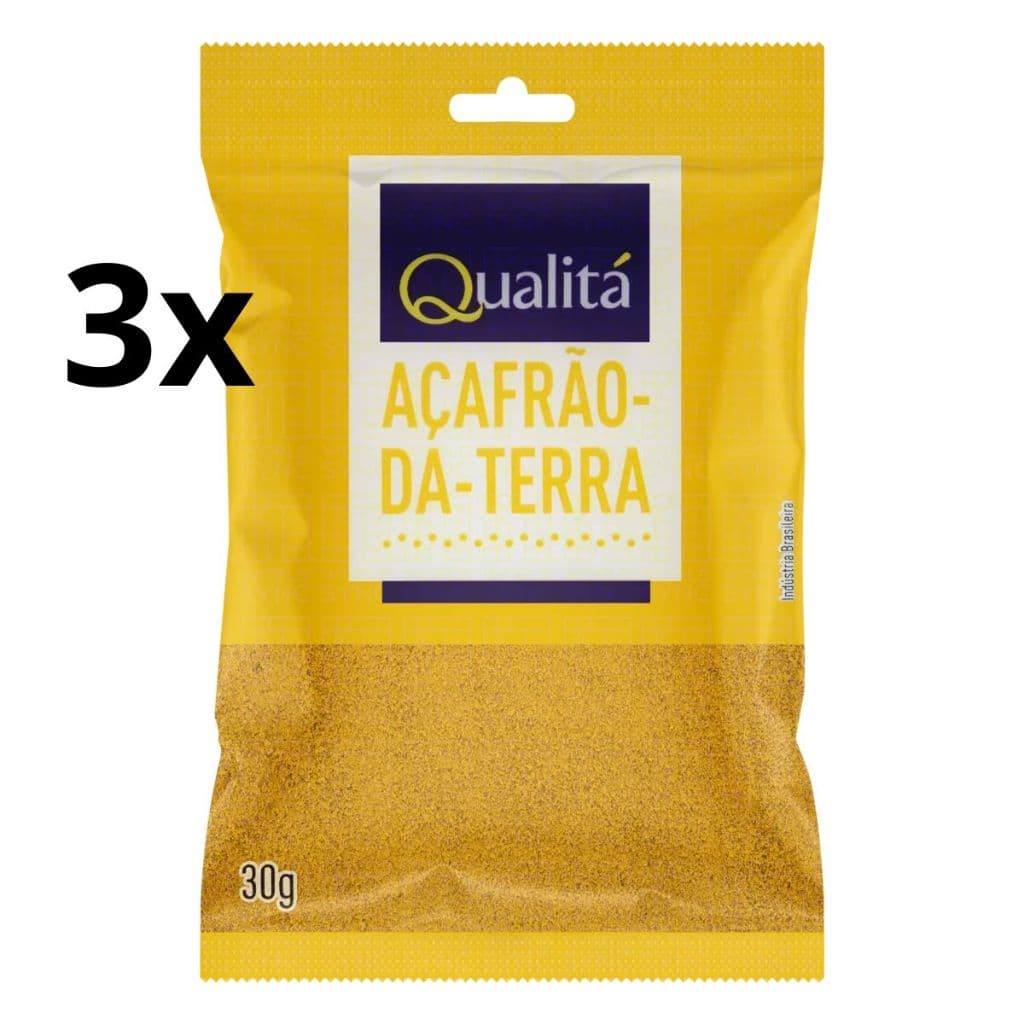 Kit 3 sachês Açafrão da Terra (Cúrcuma em pó) 30g cada