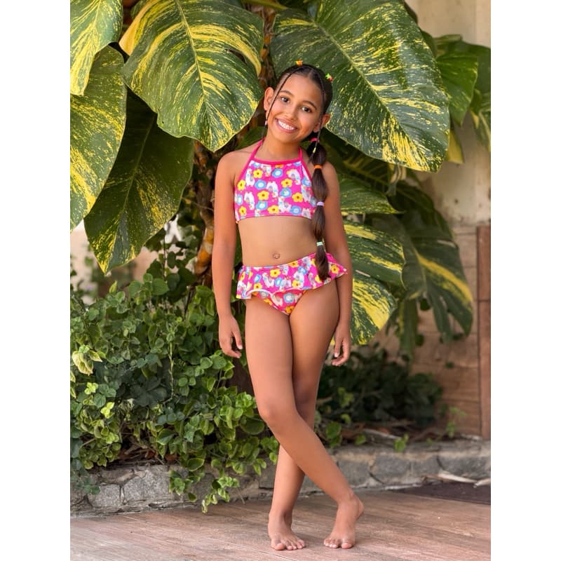 Biquíni com Babado na Calcinha Infantil Menina