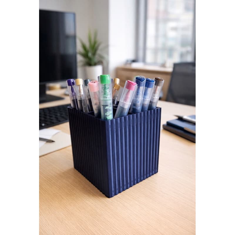 Porta Canetas Organizador de Mesa m | Porta Lápis 3 Divisórias | Decoração Escritório e Estudo