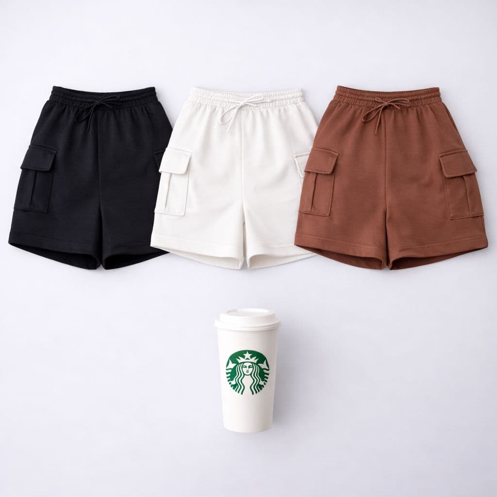 Kit 3 Shorts Feminino De Alfaiataria Bermuda Feminina Short Com Bolso Estilo Cargo Short Curto