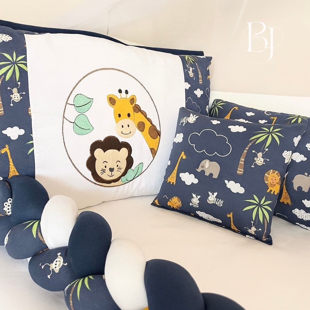 Kit Berço Bebê Safari Marinho – Qualidade e Delicadeza