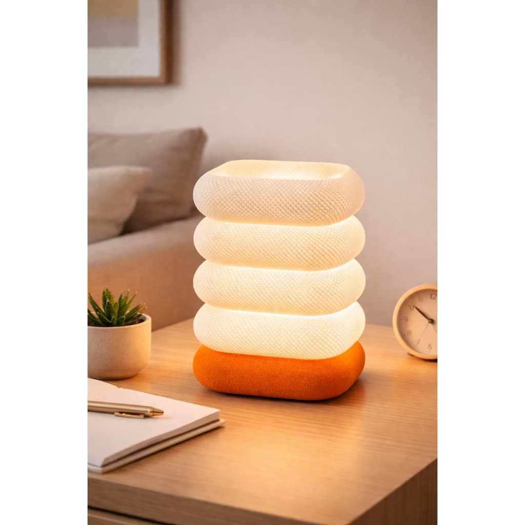 🌙 Luminária Zen Pebble LED Decorativa | Abajur Moderno USB Multicor Quarto Sala Infantil 🌙