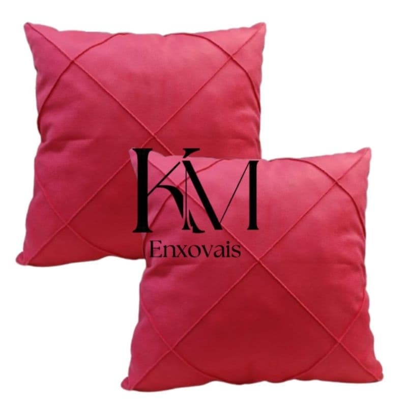Capa de almofadas decorativa 42x42 em Suede Premium com detalhes em Nervuras para Quarto,Sofás, Escritório...
