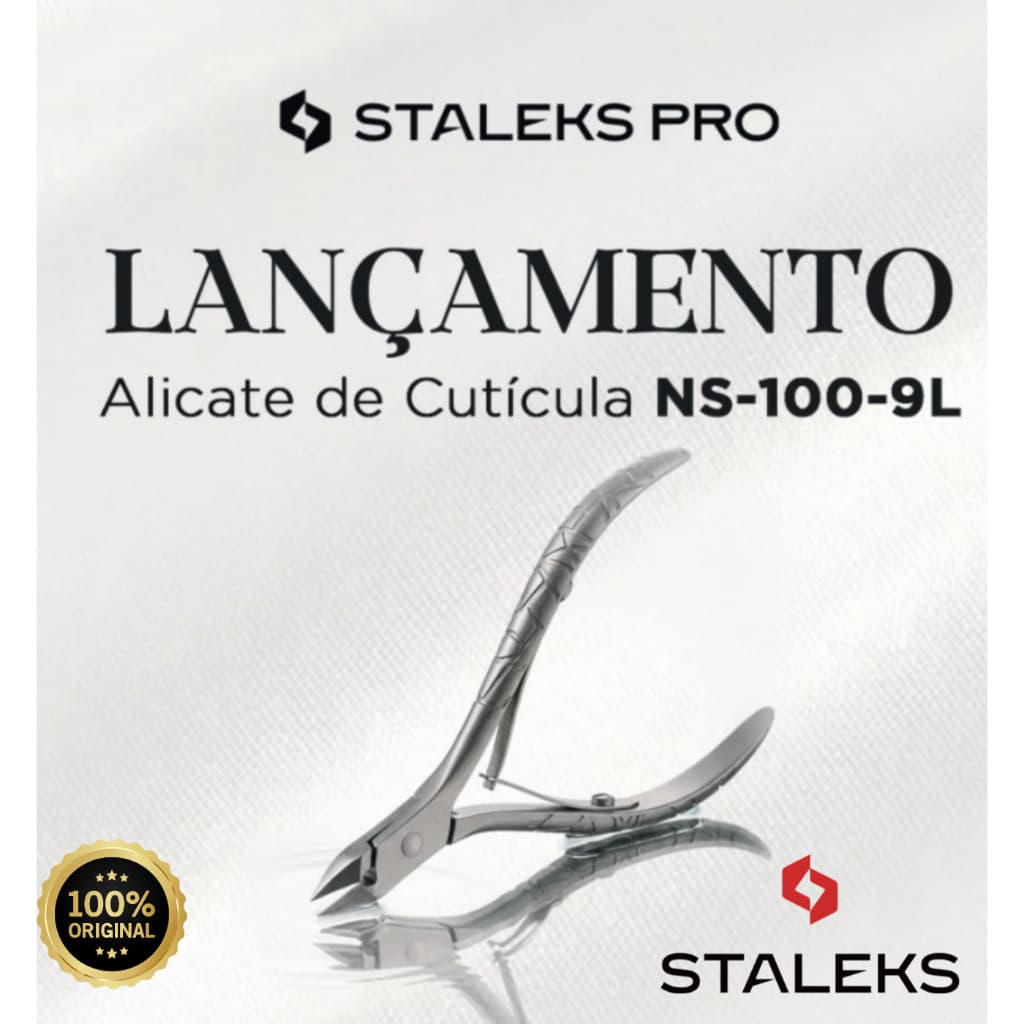 Alicate Cutícula Staleks Smart 100 NS-100-9L Profissional 9mm Lançamento Original