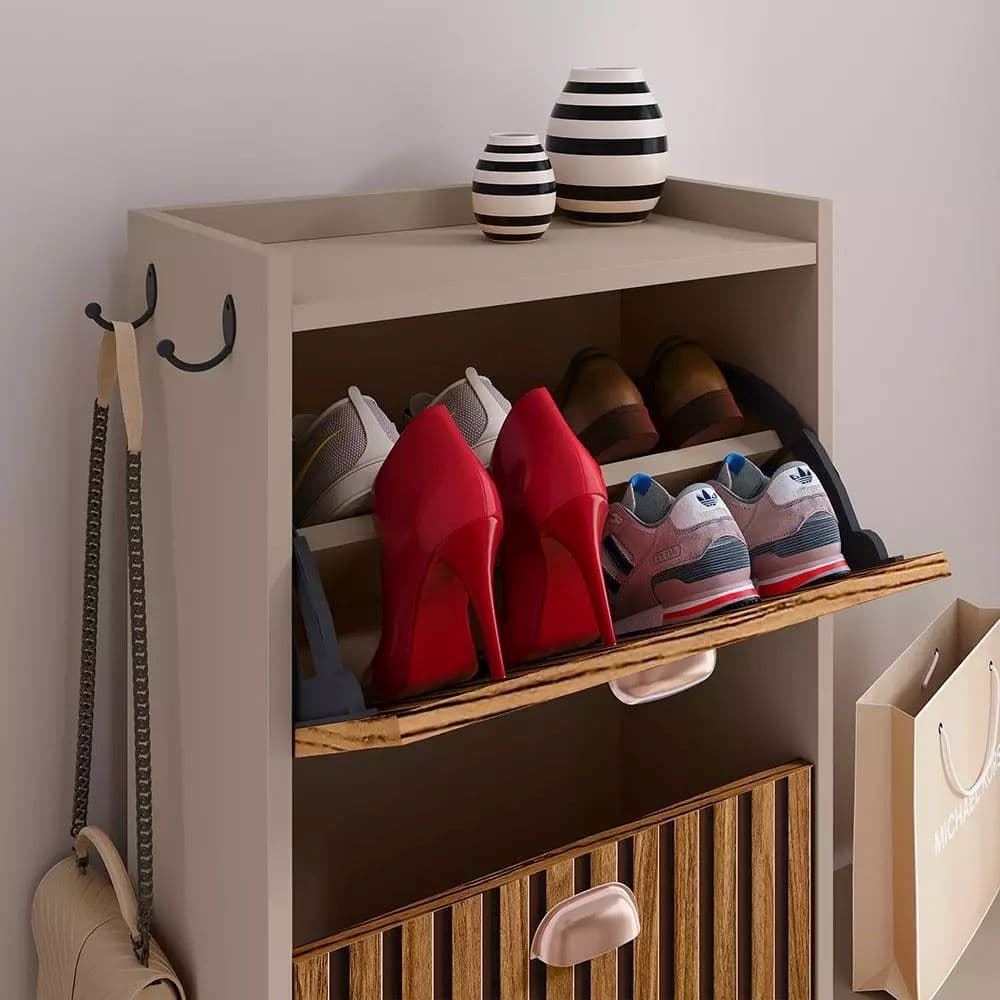 Sapateira Vertical Dark Sem Banco ou Dakota Com Banco Organizadora Com  Gavetas Basculante Moderna Para Quarto Closet