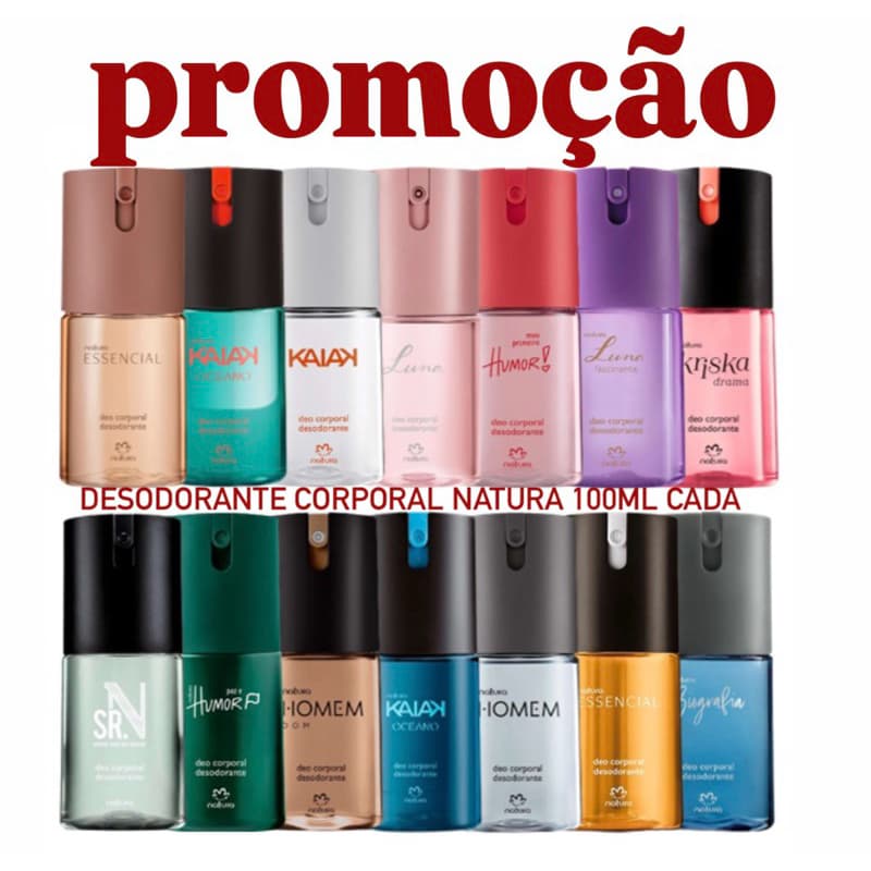 Kit Com 2 Desodorante Corporal Natura 100ml cada Escolha Sua Variação