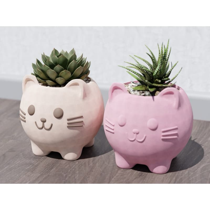 Vaso de plantas de gato, vaso de gato fofo, vaso de gato, vaso de plantas, vaso fofo
