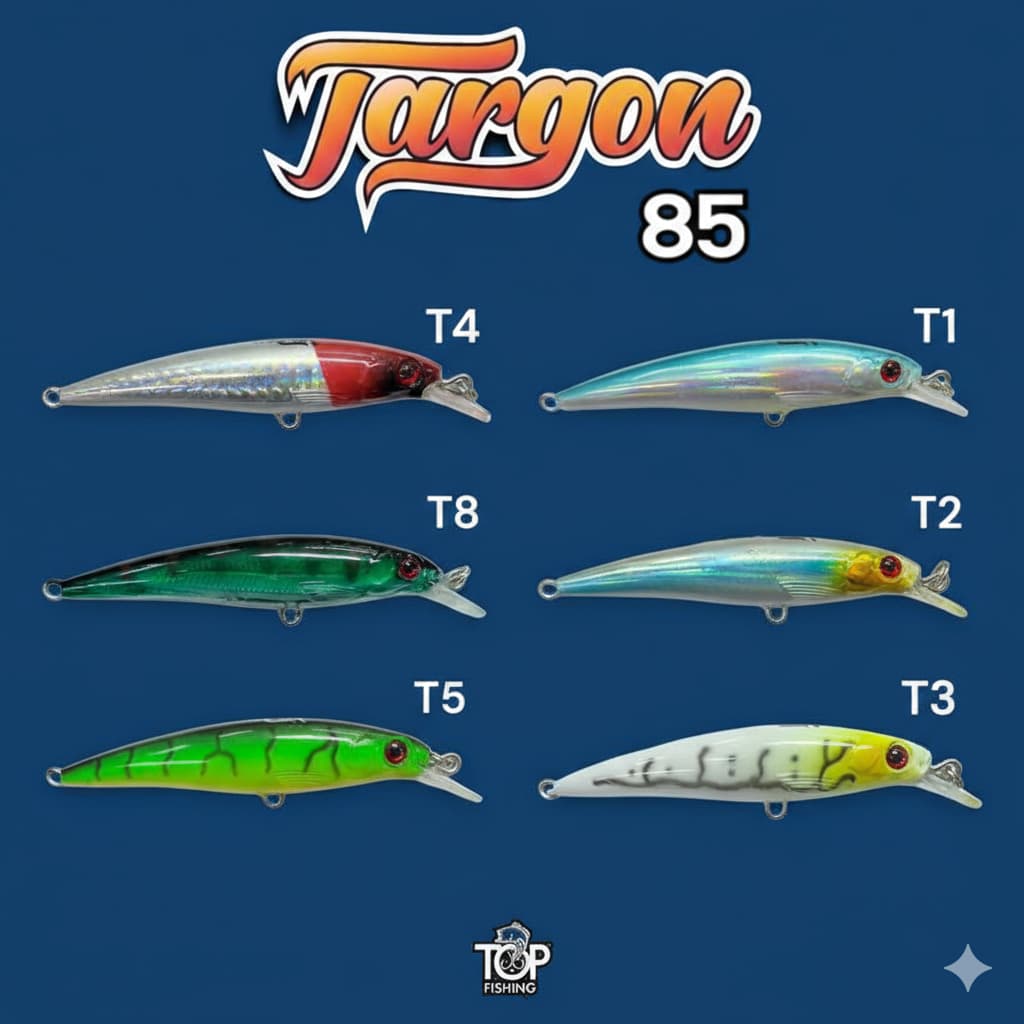 Iscas Artificias Importadas TF Targon Meia Água 8,5 cm e 12,5 gr Pesca Tucunaré Traíra Dourado