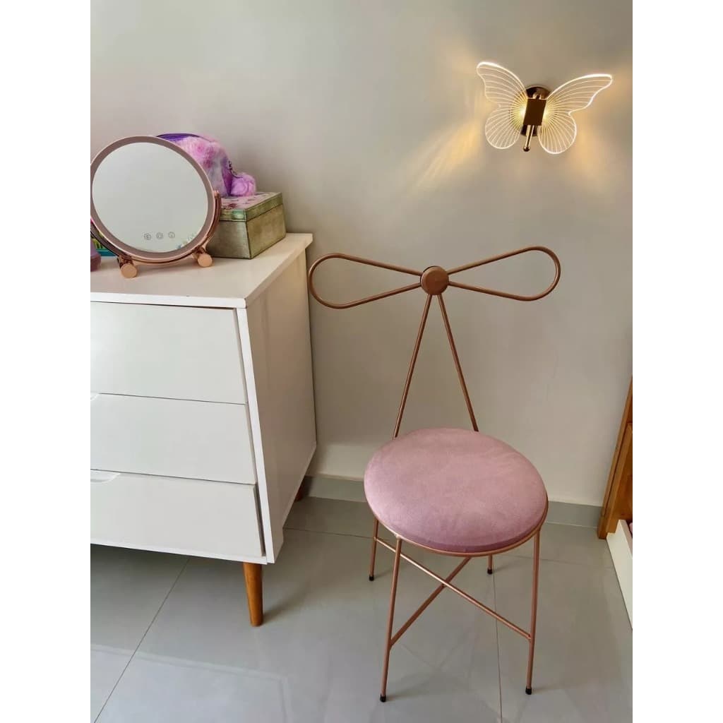 Cadeira Lacinho Rosa Decoração De Festas Quartos