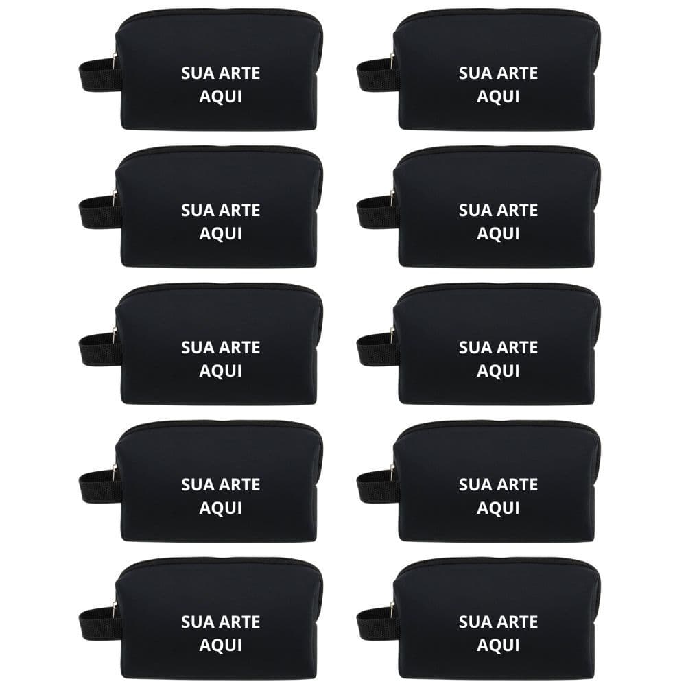 Kit 30 Necessaire Neoprene Personalizada Com Sua Arte Brinde Lembrancinha
