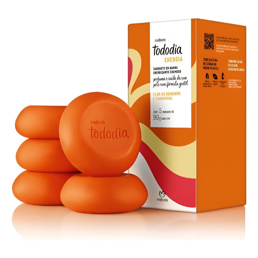 Sabonete Barra Tododia Energia Flor de Gengibre Tangerina Natura 5x90g