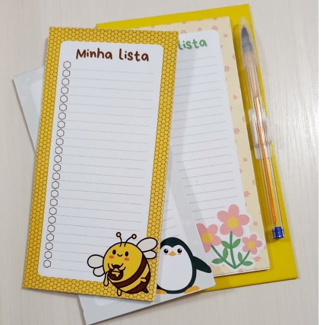 Imã de Geladeira Quadro Magnético Lista de Compras com troca de Refil / Quadro Magnético Lista de Compras com 02 Refis