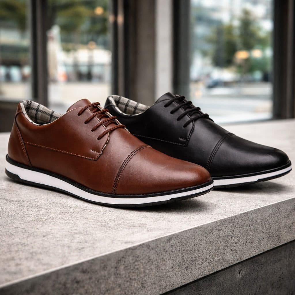 Sapato Social Masculino Sintético Premium | Conforto EVA | Solado Emborrachado | 37 ao 44