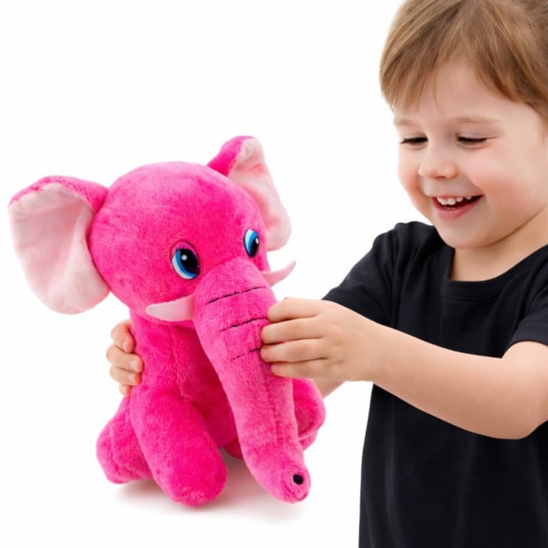 Elefante De Pelúcia 20cm Extra Soft Antialérgico Infantil Enchimento Poliéster
