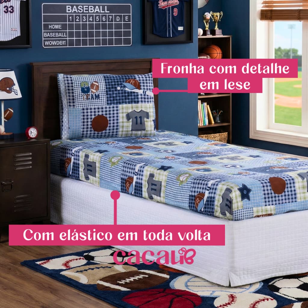 Jogo de Lençol Solteiro 02 Peças Diversas Estampas Oferta