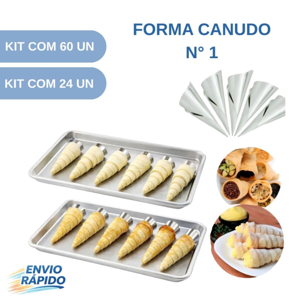 Forma Canudo Nº 1 – Em Flandres  Kit 60 ou 24 Unid