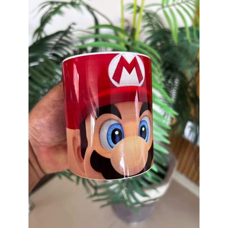 caneca Mário   café da manhã decoração presentear  gamer