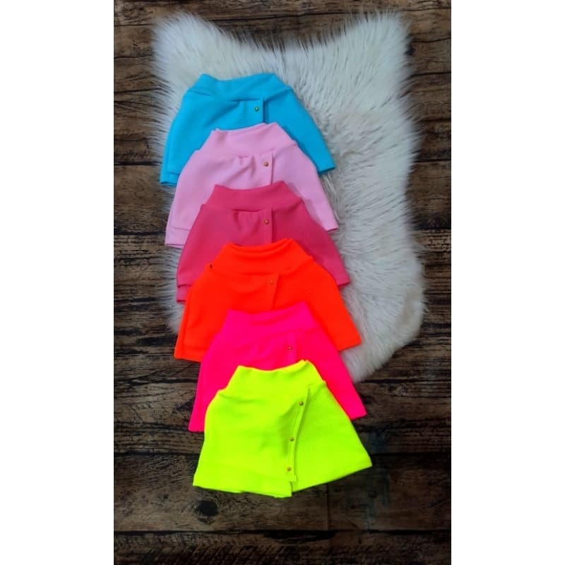 short saia infantil ( 1 a 6 anos)( cores mandamos variadas)