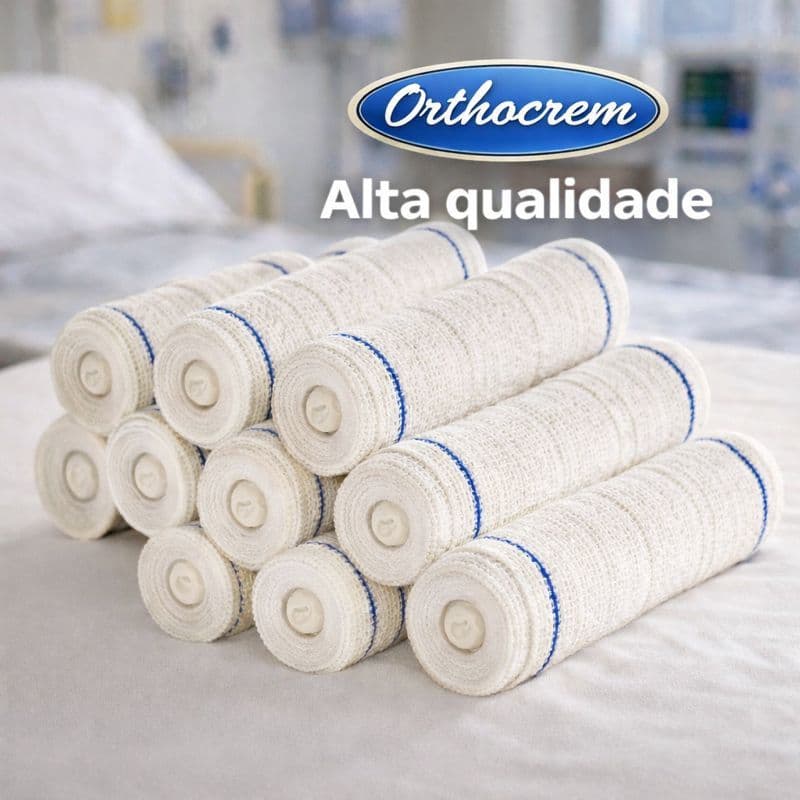 Kit 24 Ataduras Hospitalares 12 cm – Alta Qualidade para Curativos, Enfaixamentos e Uso Profissional