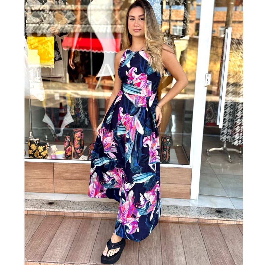 Vestido Cropped F Lilia Azul