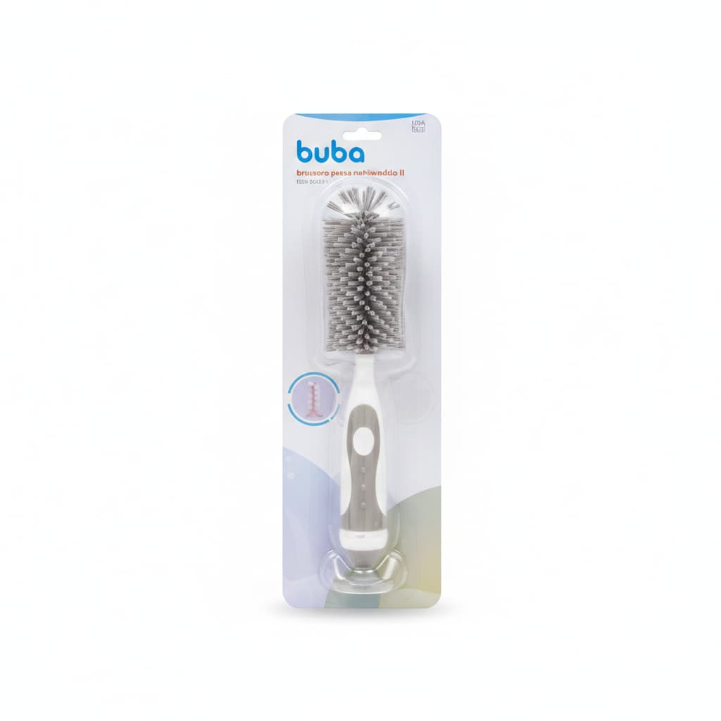 Escova de Silicone para Mamadeira Buba | Limpeza Completa | Higiênica | Livre de BPA