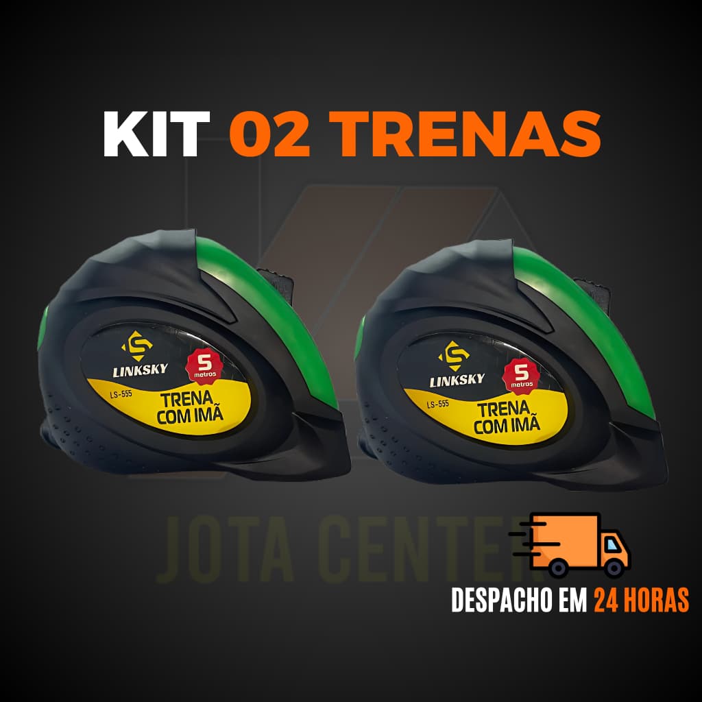 Kit Trena Métrica 5 Metros Fita de Aço Profissional Emborrachada