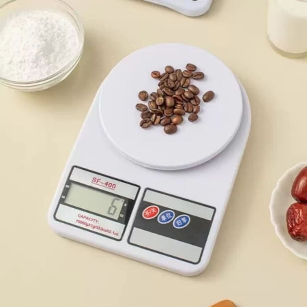 Balança de Cozinha de Precisão 10kg Branca Digital Resistente ergonômico Para culinária - farmacêutica entre outros
