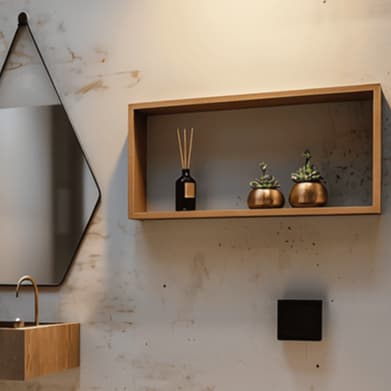 Nicho decorativo 100% em MDF para Banheiro 60x25cm