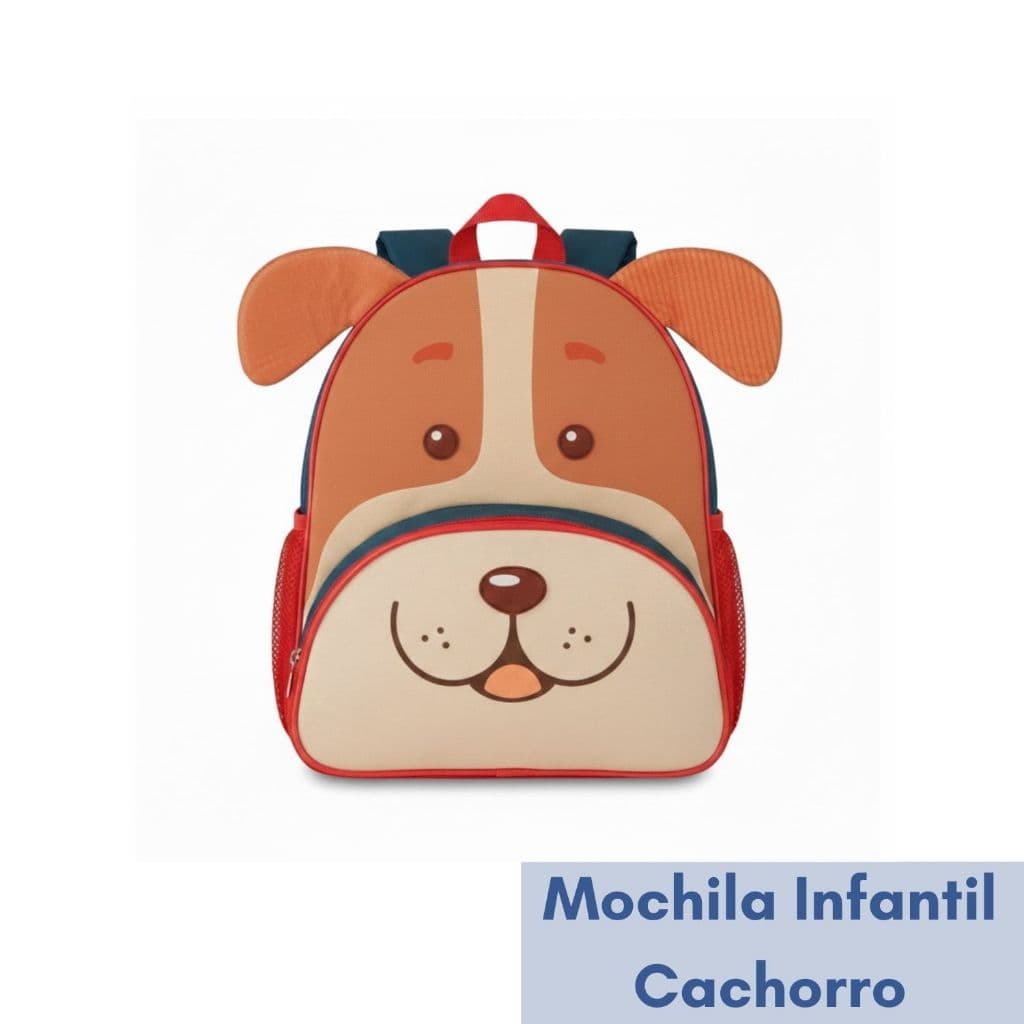 Mochila Infantil Cachorro - Animais Passeio Viagem Alças Ajustáveis Resistente Escolar