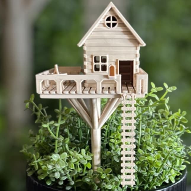 Casinha Decorativa Miniatura para Vaso Decoração Criativa