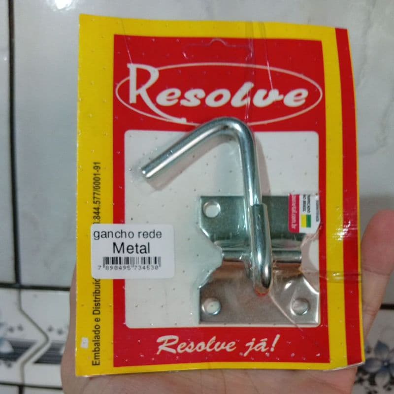 Gancho para rede metal simples unidade