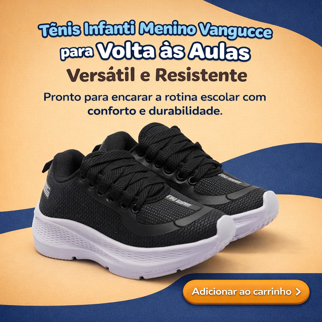 Tenis Menino VOLTA AS AULAS - Versátil e Resistente Para a Escola Com Conforto 24 ao 36 - COMPRE JÁ!