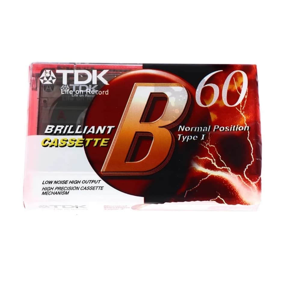 Fita Cassete  Marca Tdk K7 Virgem 60 Minutos -  Superior B60