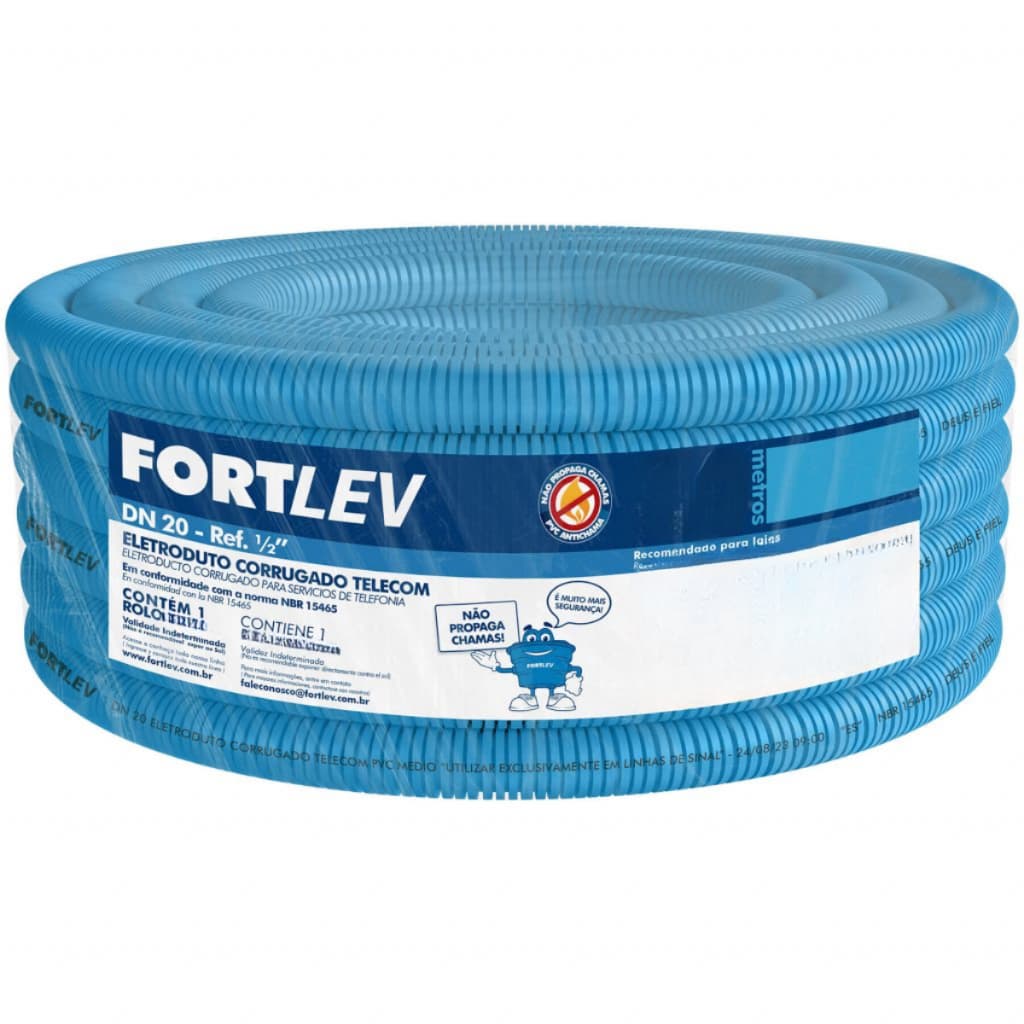 Eletroduto Corrugado Telecom Fortlev 3/4 25mm 5M